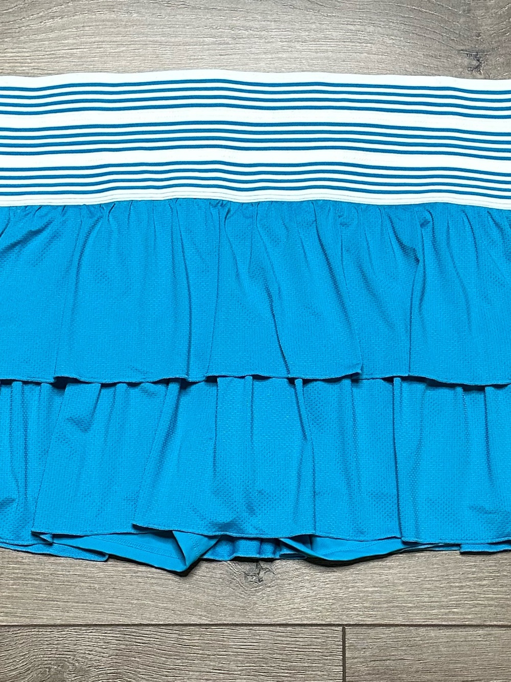 Lucky In Love Caribbean Vibes High‎ Rise Play On Tennis Skirt Skort Blue White L - Picture 4 of 11